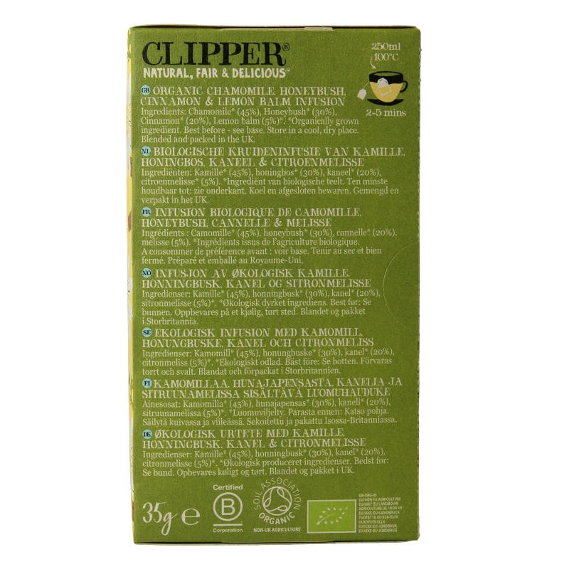 Clipper Chamomile & cinnamon organic infusion bio - Afbeelding 3