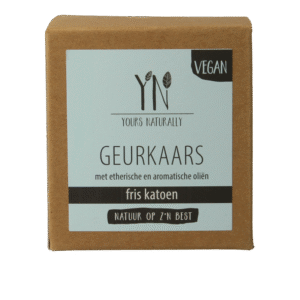 Yours Naturally Geurkaars in glas fris katoen 20cl