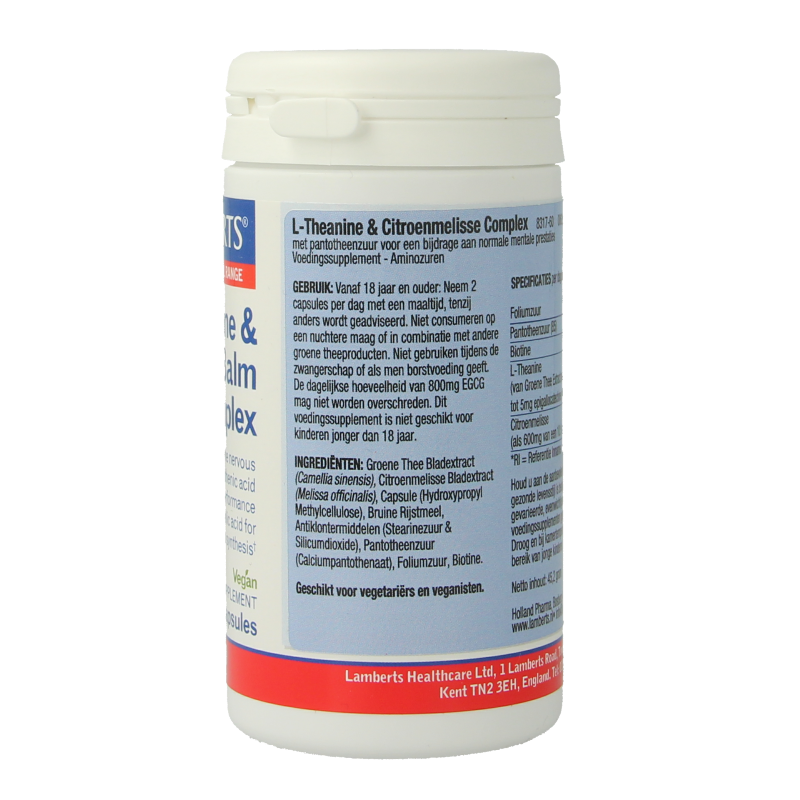Lamberts L-Theanine & citroenmelisse complex - Afbeelding 3