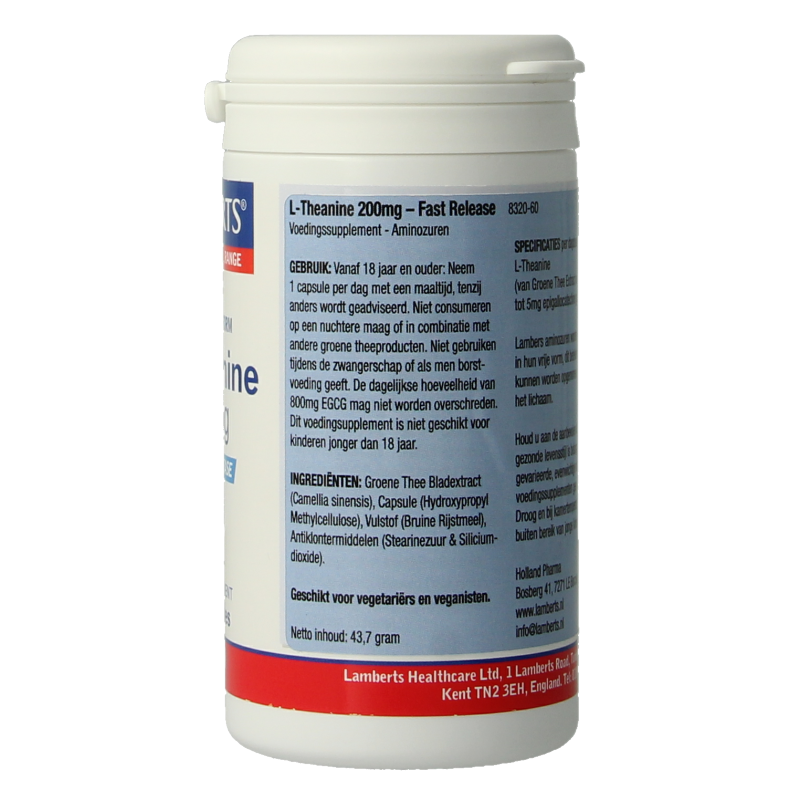 Lamberts L-Theanine 200mg - Afbeelding 3