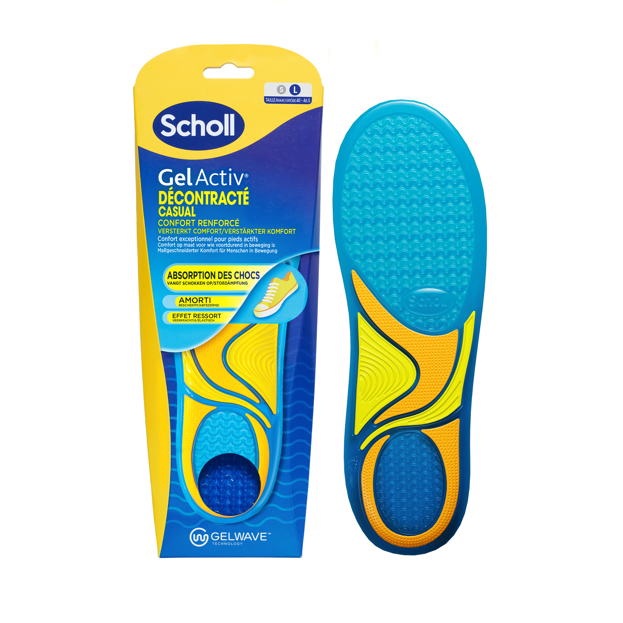 Scholl Casual gel active inlegzolen maat L 40-46.5 - Afbeelding 2