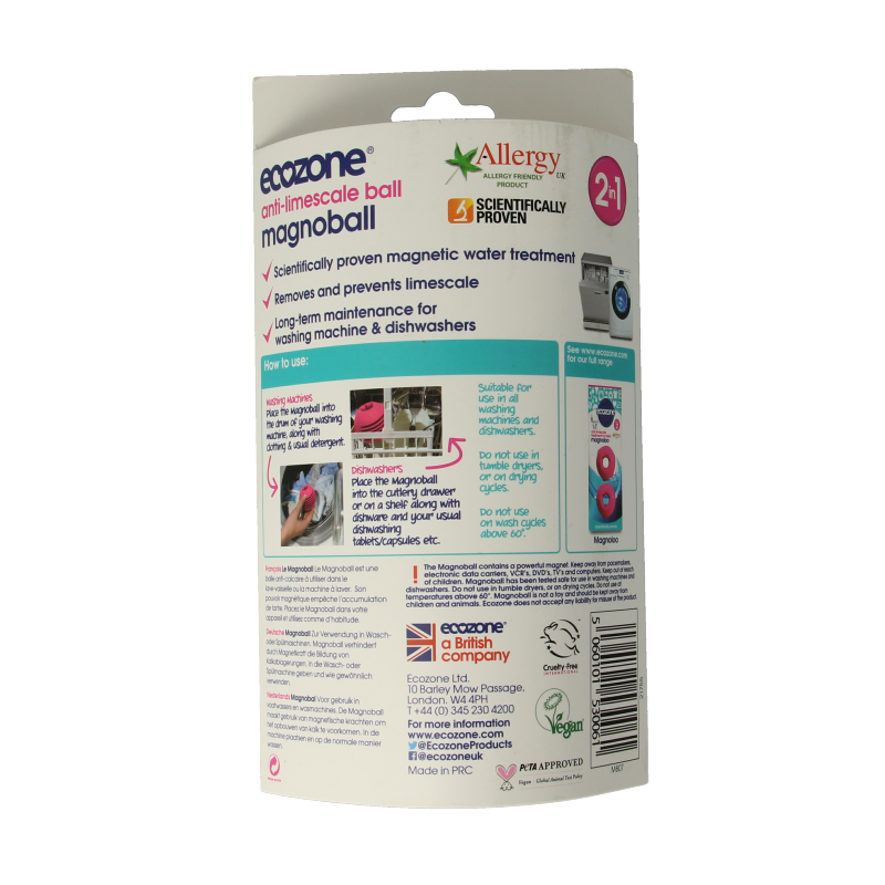 EcoZone Magnoball wasmachine en vaatwasser ontkalker - Afbeelding 2