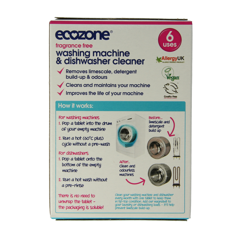 EcoZone Wasmachine en vaatwasser ontkalker - Afbeelding 3