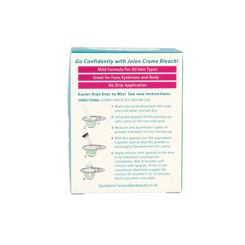 Jolen Ontkleuringscreme creme bleach mild aloe vera - Afbeelding 3