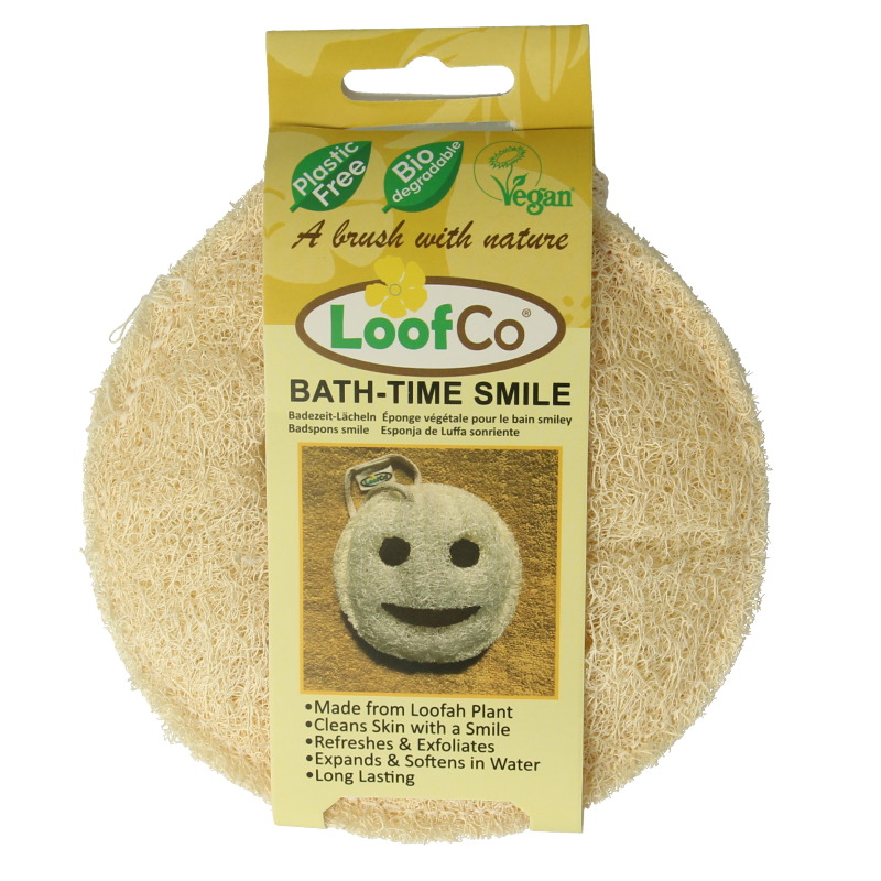 Loofco Douche en bad spons smiley bio