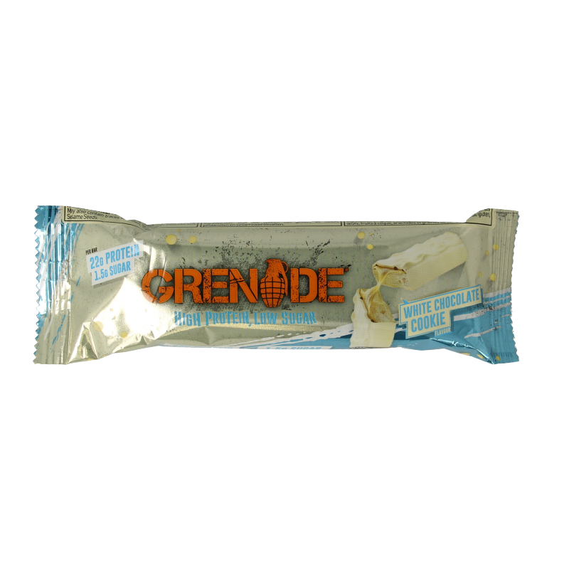 Grenade High protein bar white chocolate cookie