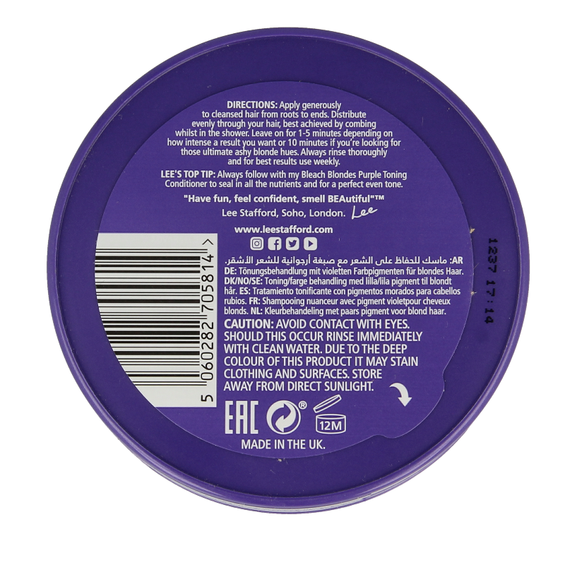 Lee Stafford Bleach blondes purple toning mask - Afbeelding 3