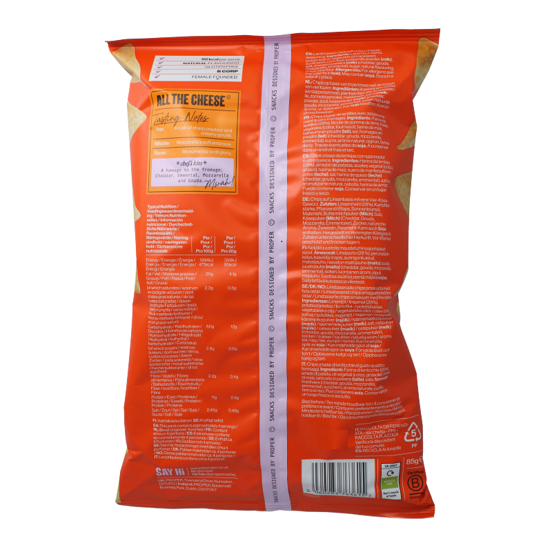 Proper Chips Chips all the cheese glutenvrij - Afbeelding 2
