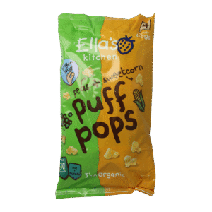Ella's Kitchen Puff pops peas & sweetcorn 10+ maanden bio