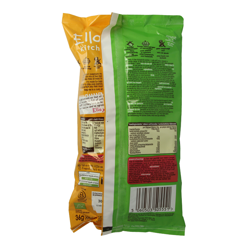 Ella's Kitchen Puff pops peas & sweetcorn 10+ maanden bio - Afbeelding 2