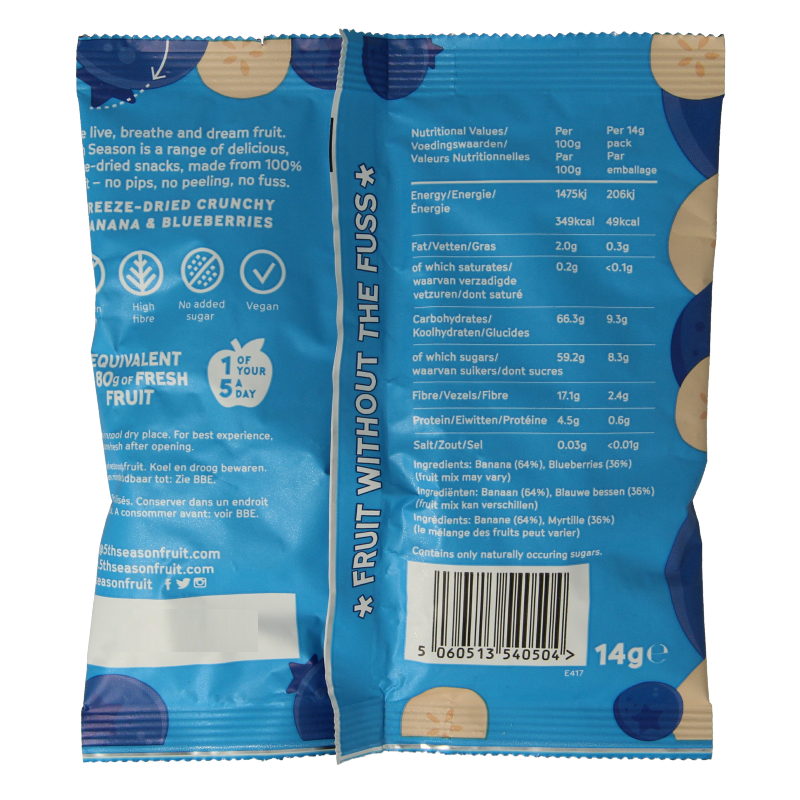 5th Season Freeze dried banana blueberry - Afbeelding 2