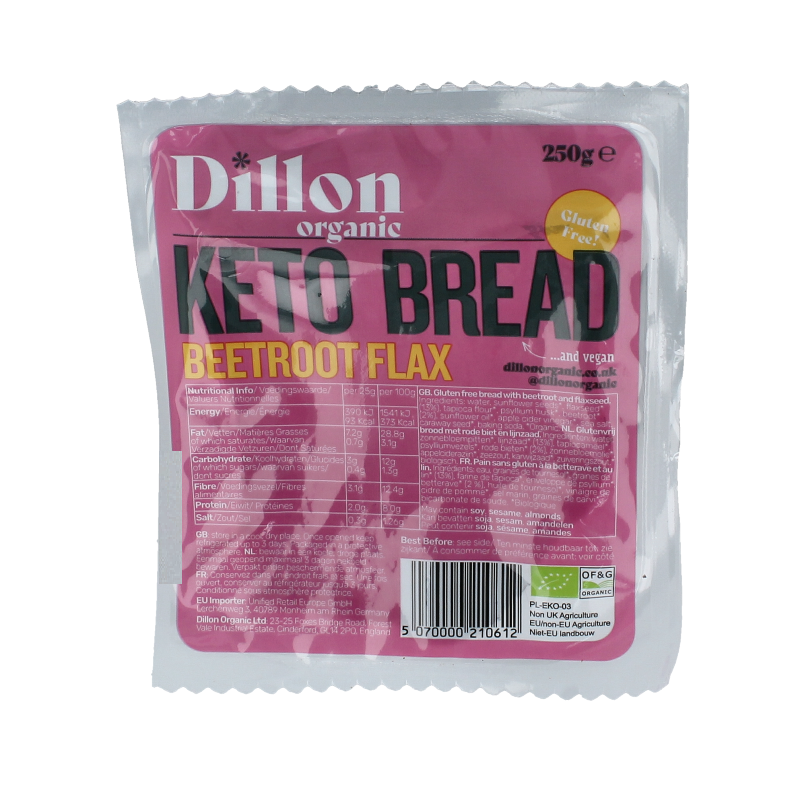 Dillon Organic Keto brood beetroot flax seeds bio demeter