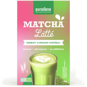 Purasana Instant matcha latte 6x10g bio
