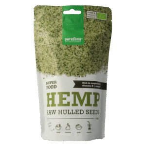 Purasana Gepeld hennepzaad hulled hemp seeds bio
