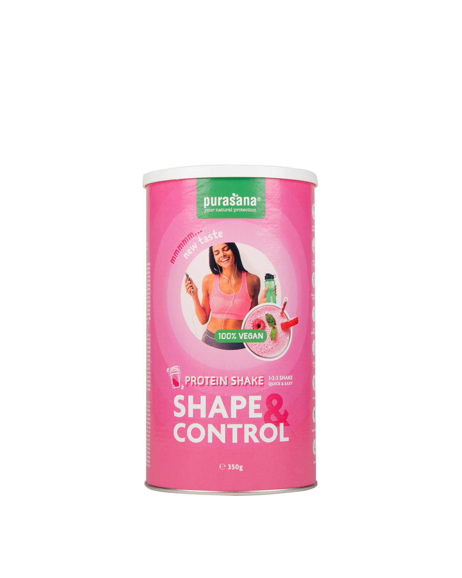 Purasana Shape & control proteine shake aardbei-framboos