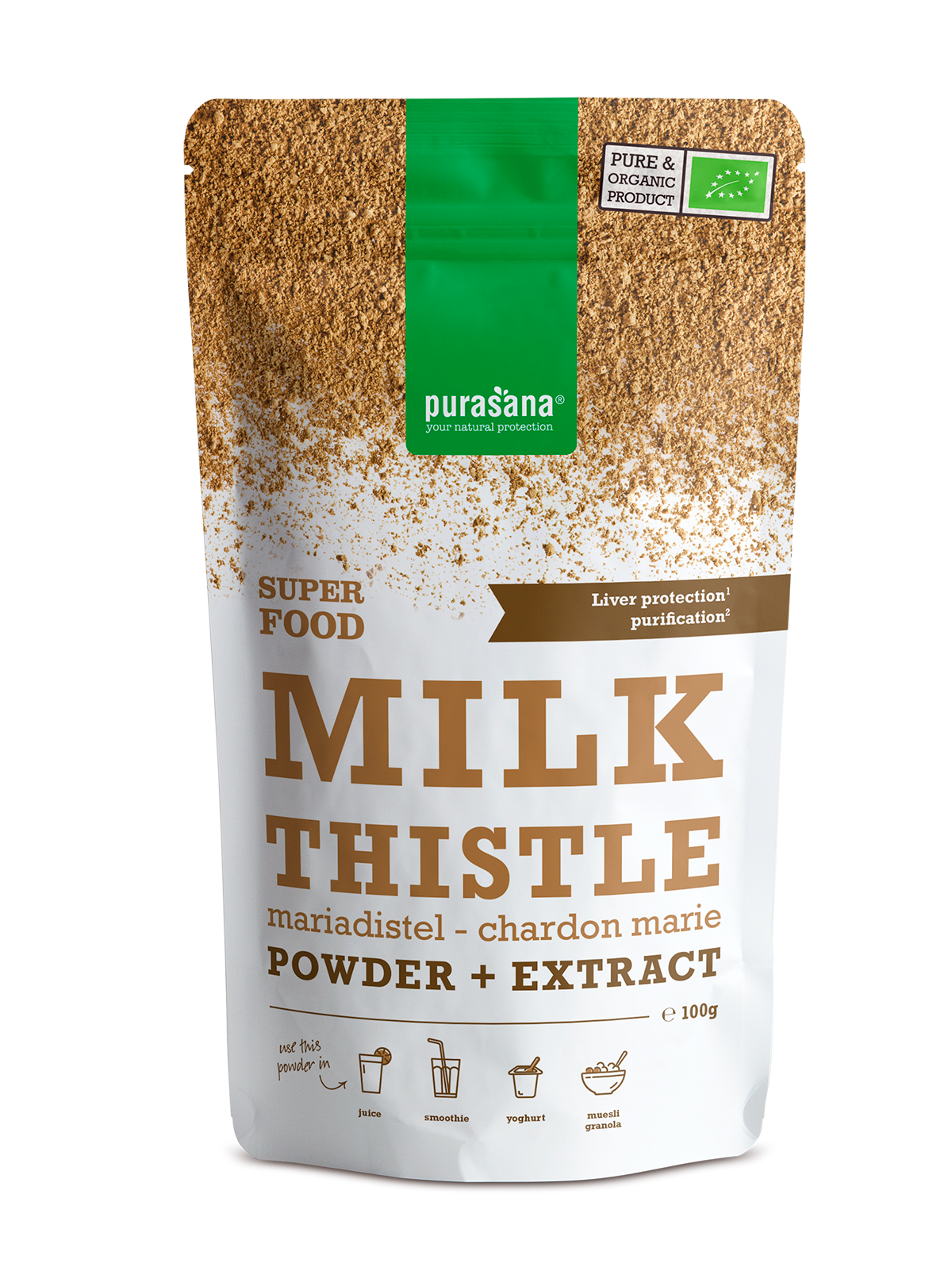 Purasana Mariadistel poeder + extract bio