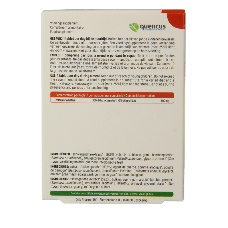 Quercus Ashwagandha bio - Afbeelding 3