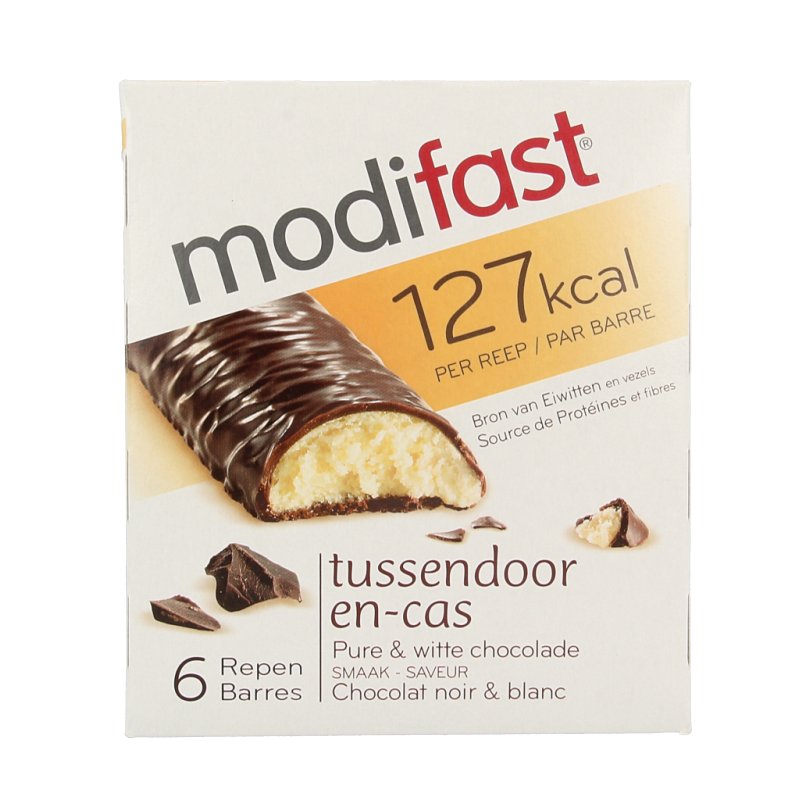 Modifast Proteine shape bar dark and white chocolate 6x31g