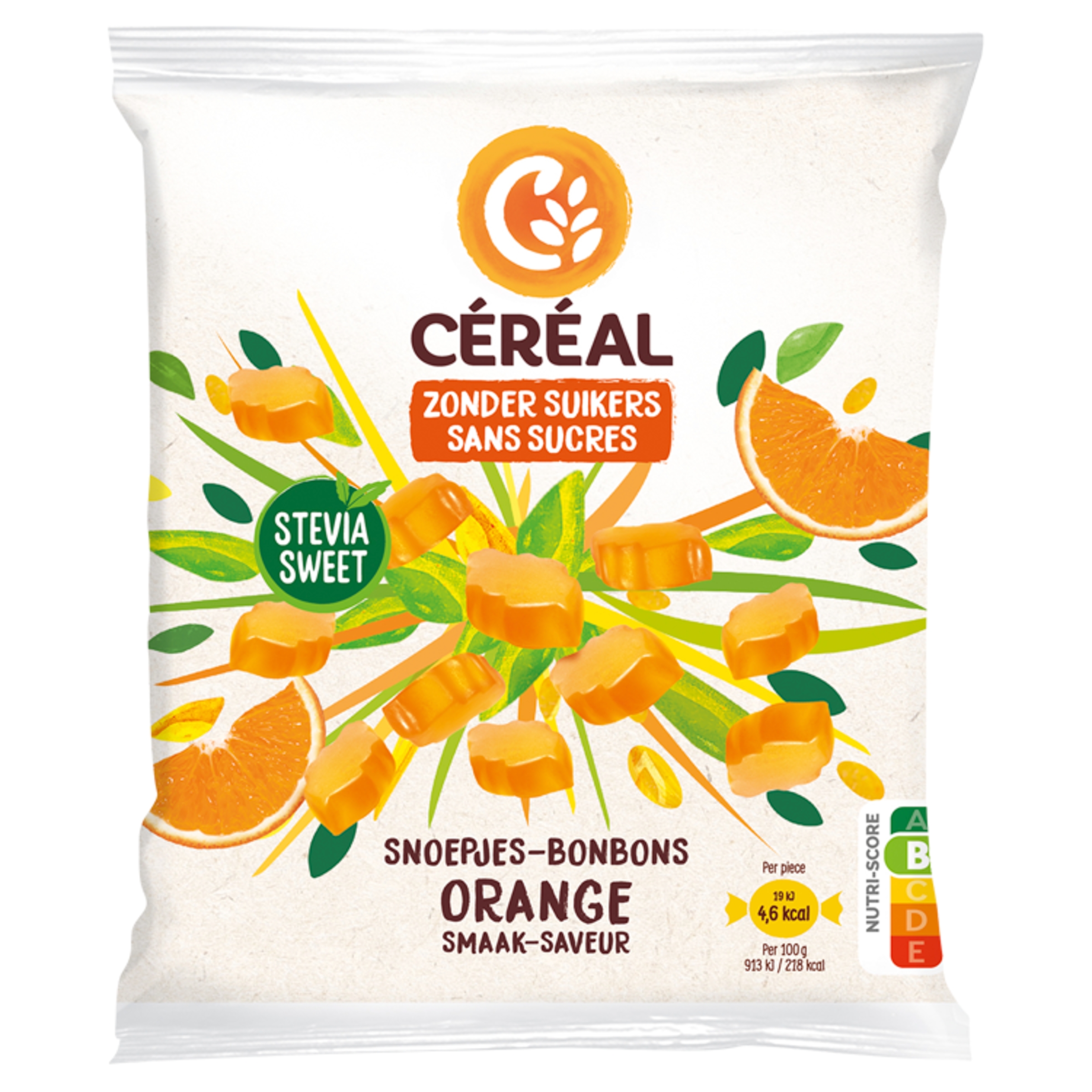 Cereal Snoep orange stevia