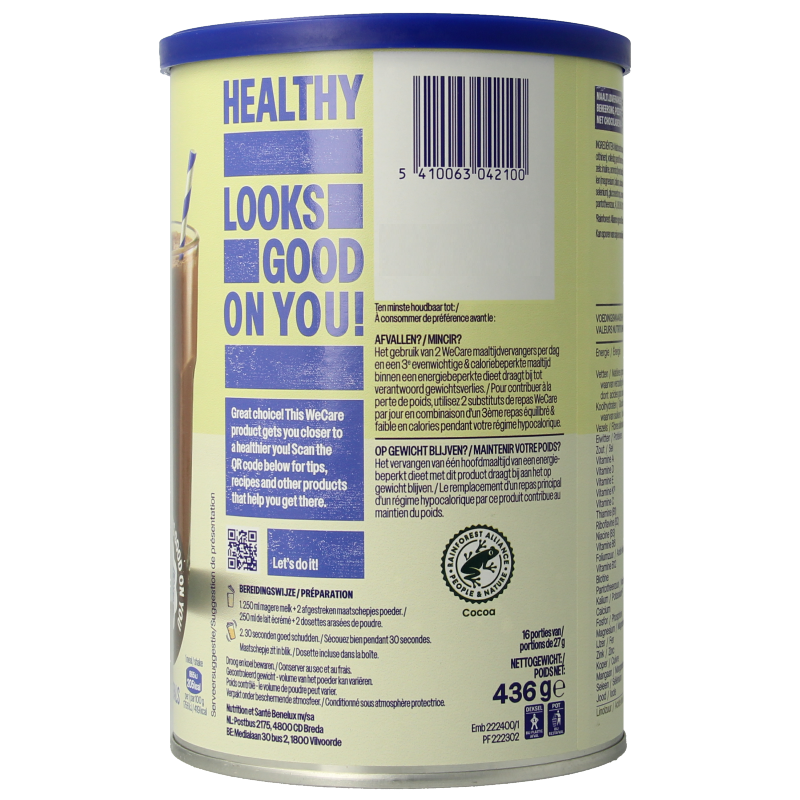 WeCare Meal replacement shake chocolate - Afbeelding 3