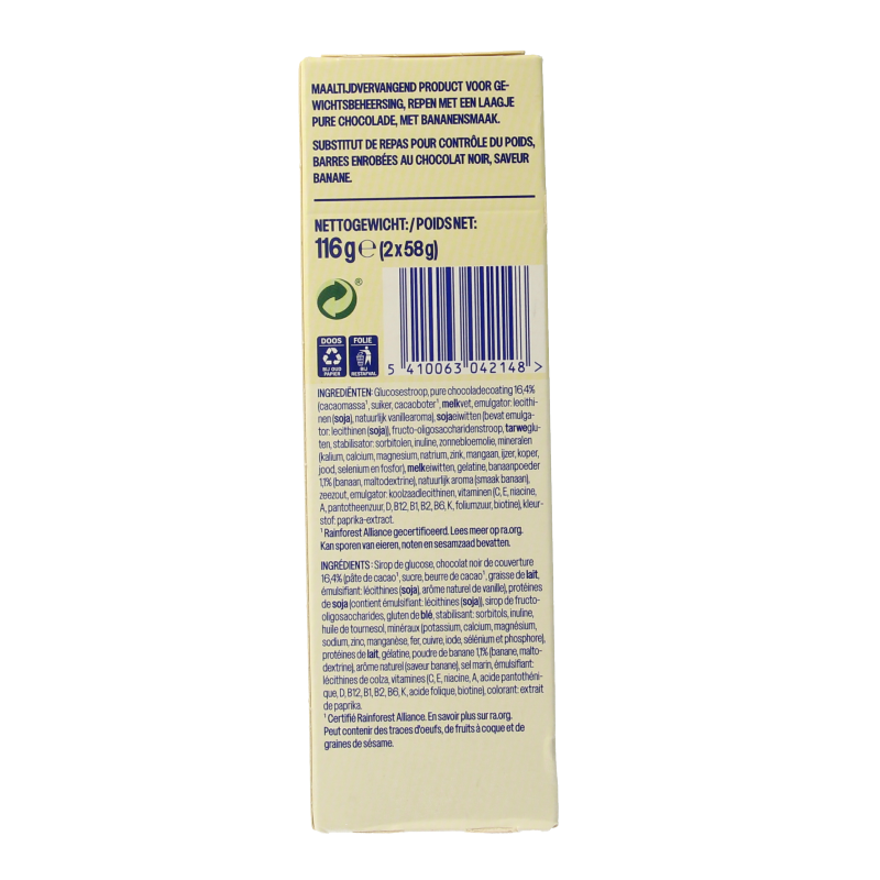 WeCare Meal replacement bars fruity banana - Afbeelding 3