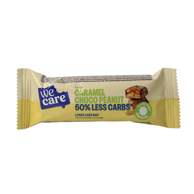 WeCare Lower carb bar caramel choco peanut