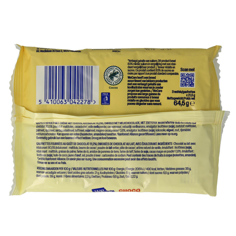 WeCare Lower kcal/sugar bar choco break - Afbeelding 2