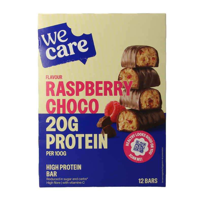 WeCare High protein bars raspberry choco
