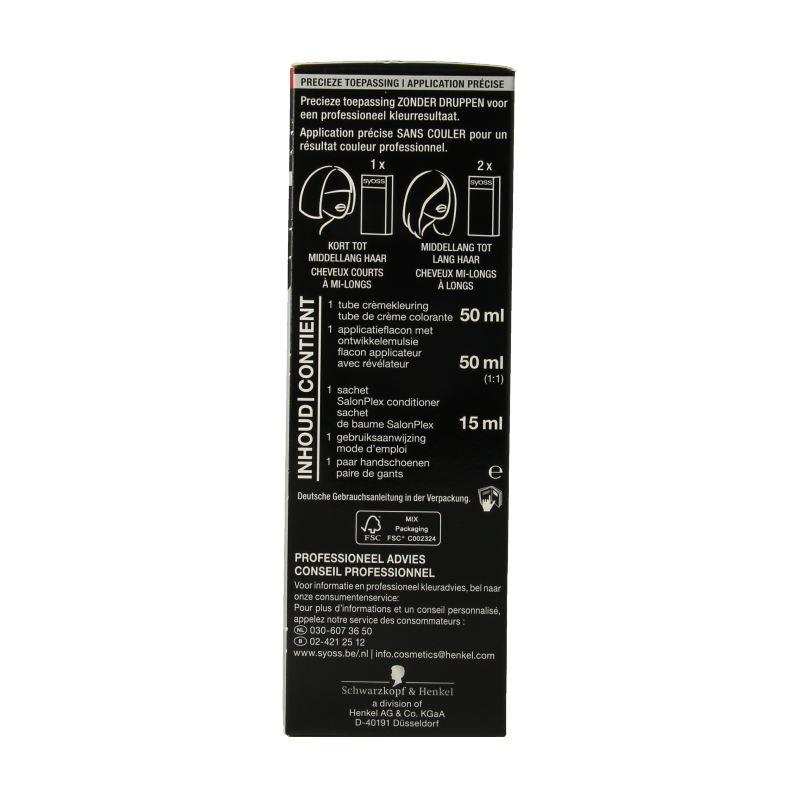 Syoss Color baseline 7-6 middenblond haarverf - Afbeelding 2