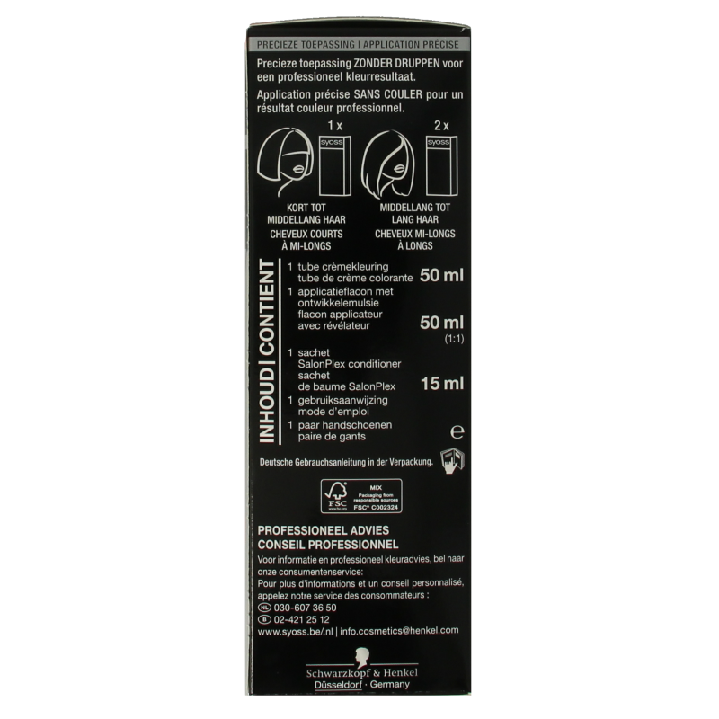 Syoss Color baseline 5-1 lichtbruin haarverf - Afbeelding 2