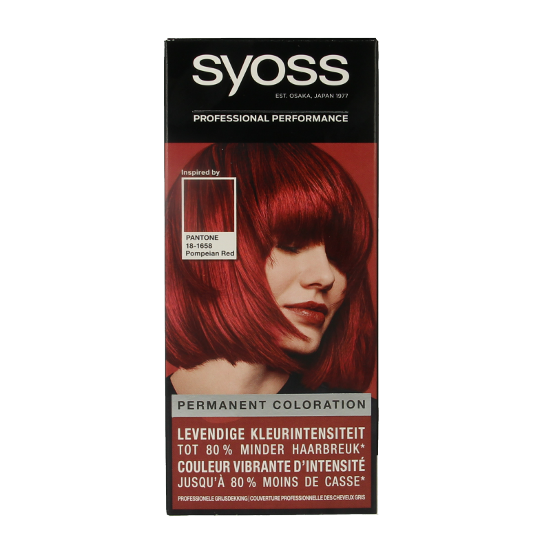 Syoss Color baseline pantone 5-72 pompeian red