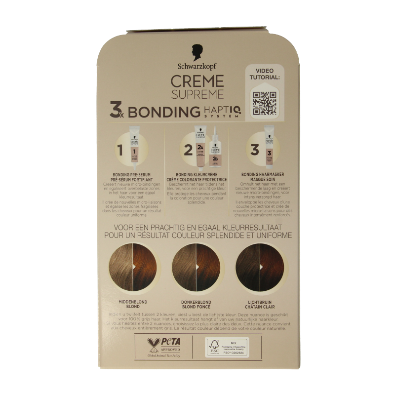 Schwarzkopf Creme supreme 7-57 donker blond - Afbeelding 4