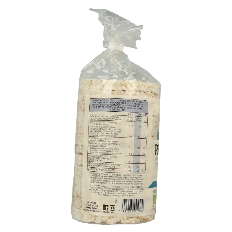 Lima Rijstwafels zonder toegevoegd zout bio - Afbeelding 2
