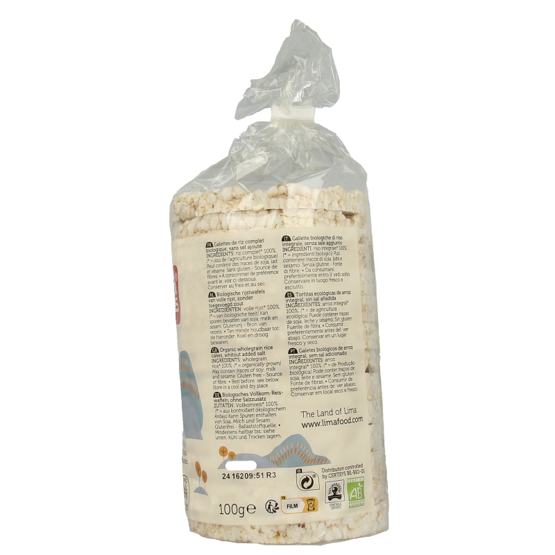 Lima Rijstwafels zonder toegevoegd zout bio - Afbeelding 3