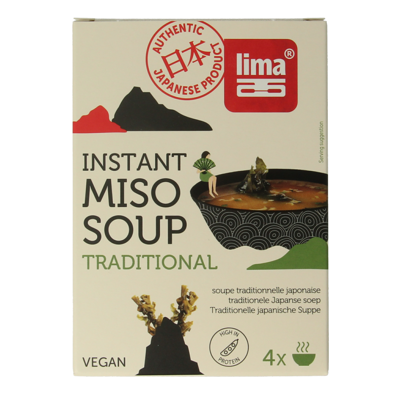 Lima Instant miso soep 4 x 10 gram