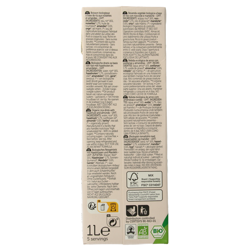 Lima Rice drink hazelnoot amandel bio - Afbeelding 3