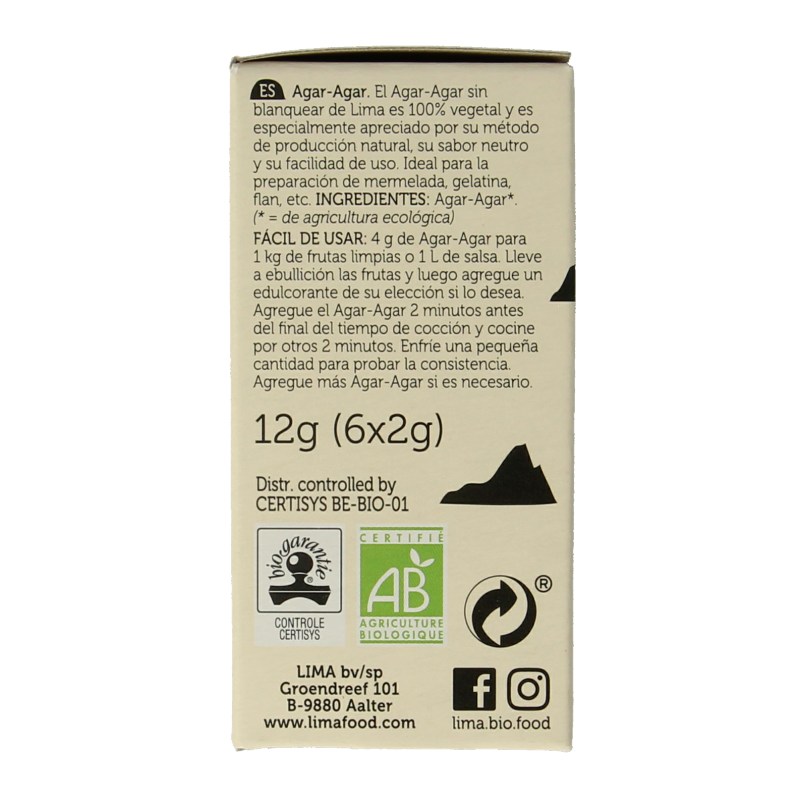 Lima Agar agar poeder bio - Afbeelding 2