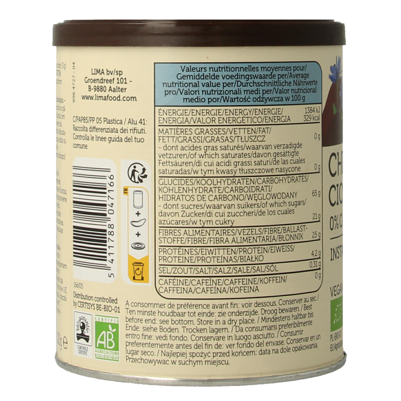 Lima Cichorei instant original bio - Afbeelding 2