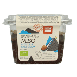 Lima Brown rice ongepasteuriseerd 25% minder zout bio