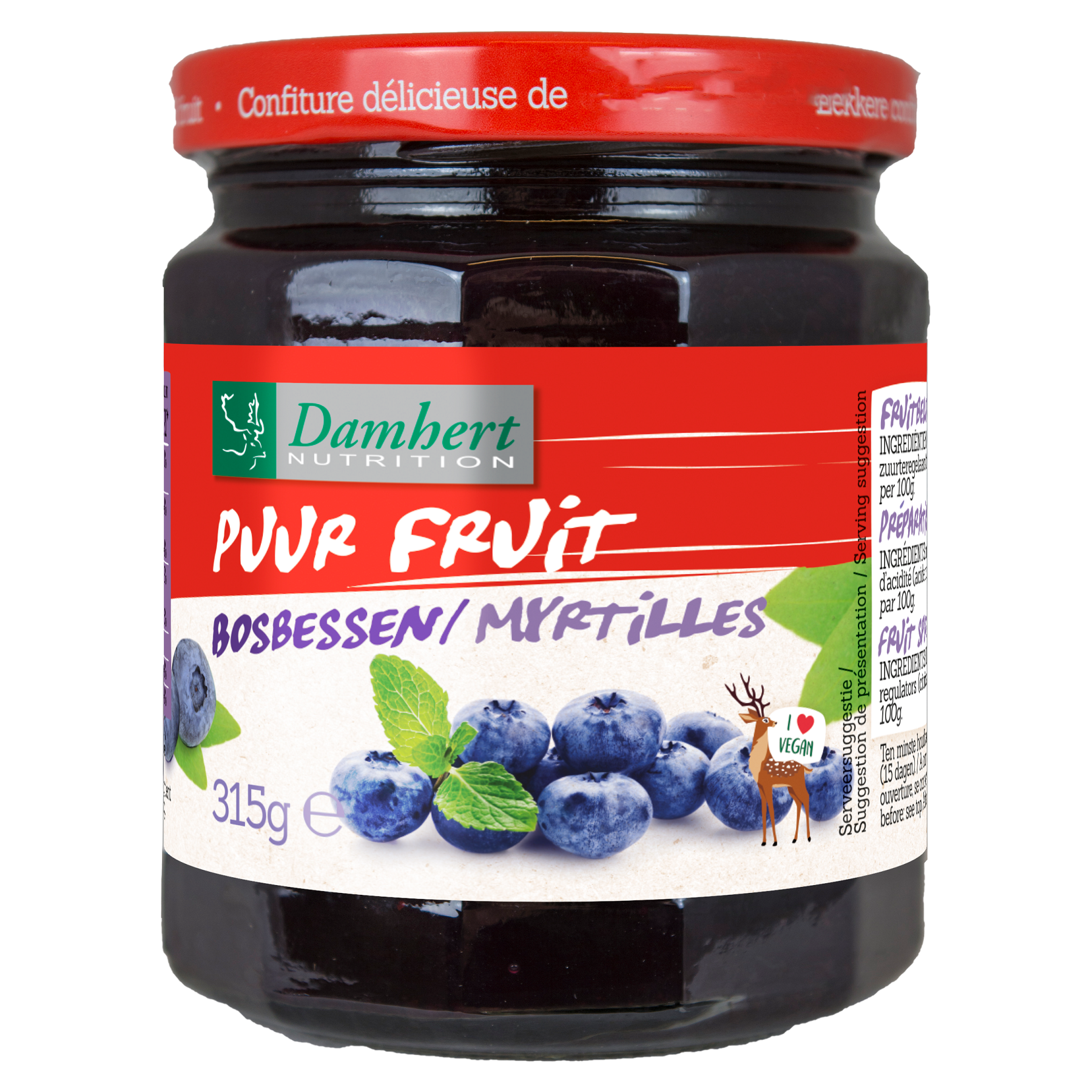 Damhert Puur fruit Besbessen confiture