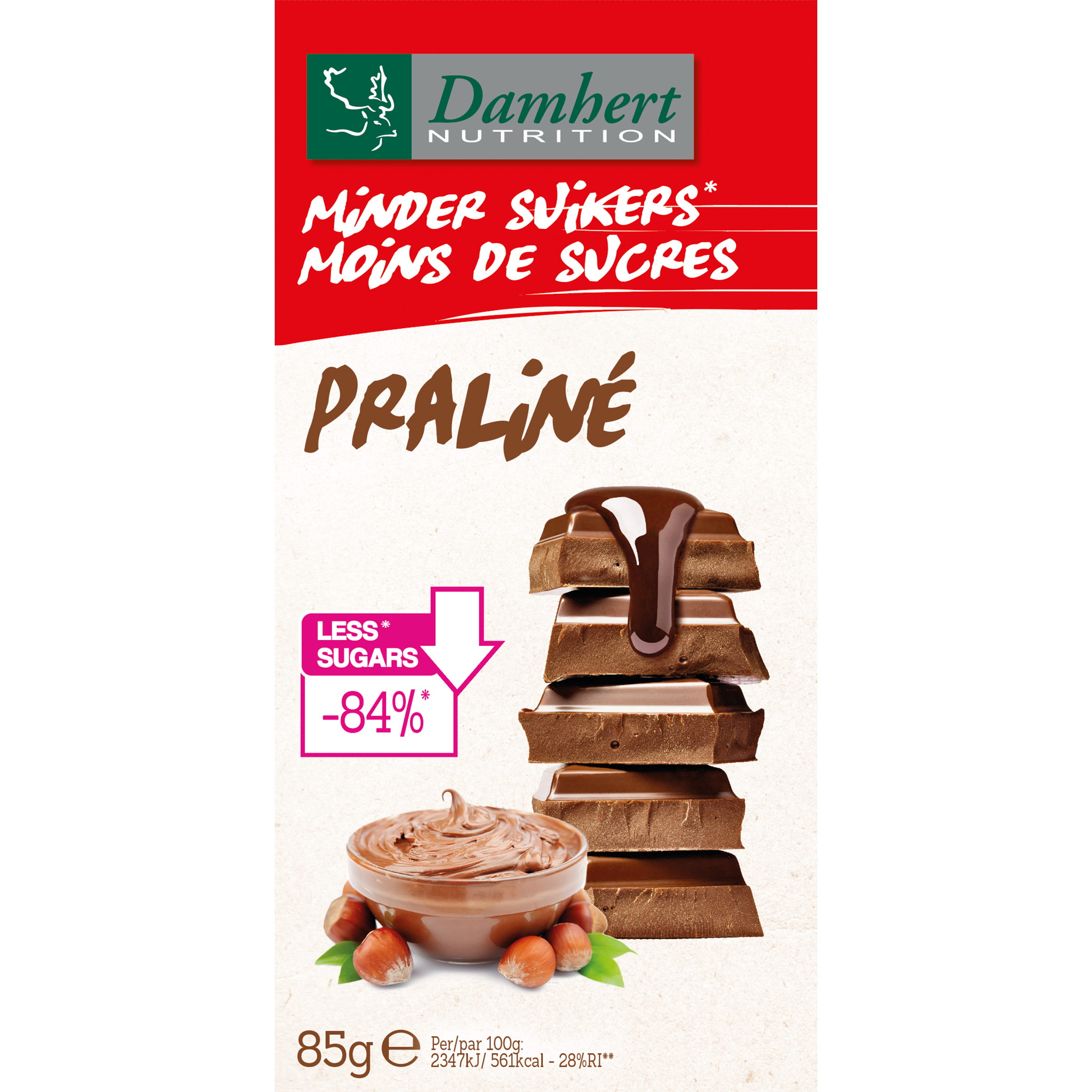 Damhert Chocoladetablet praline