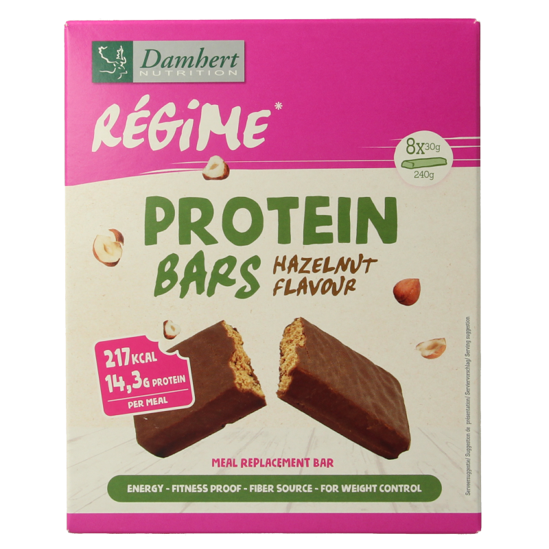 Damhert Afslank proteinereep chocolade hazelnoot