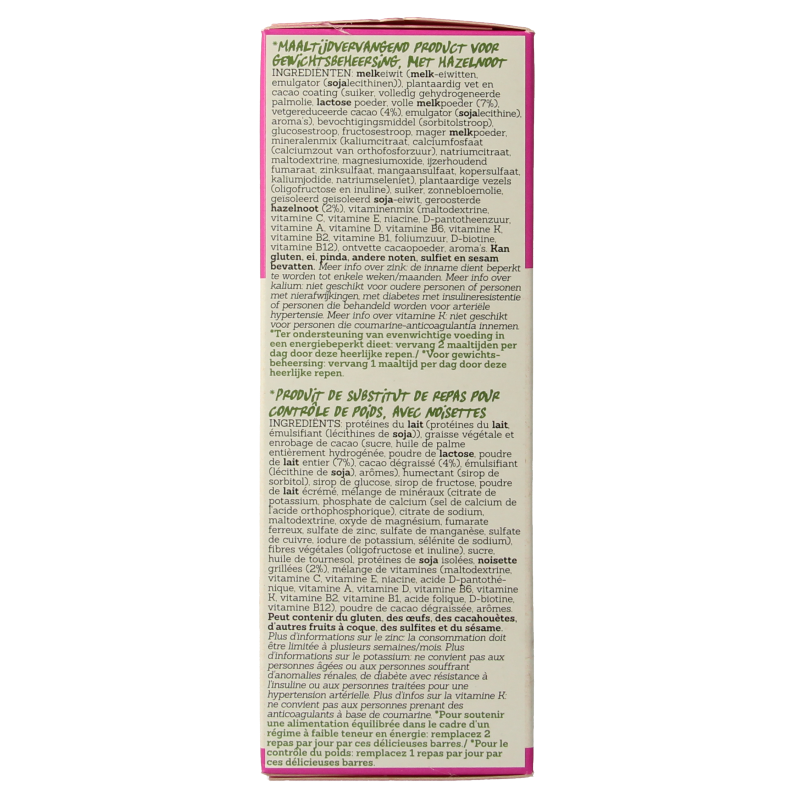 Damhert Afslank proteinereep chocolade hazelnoot - Afbeelding 2