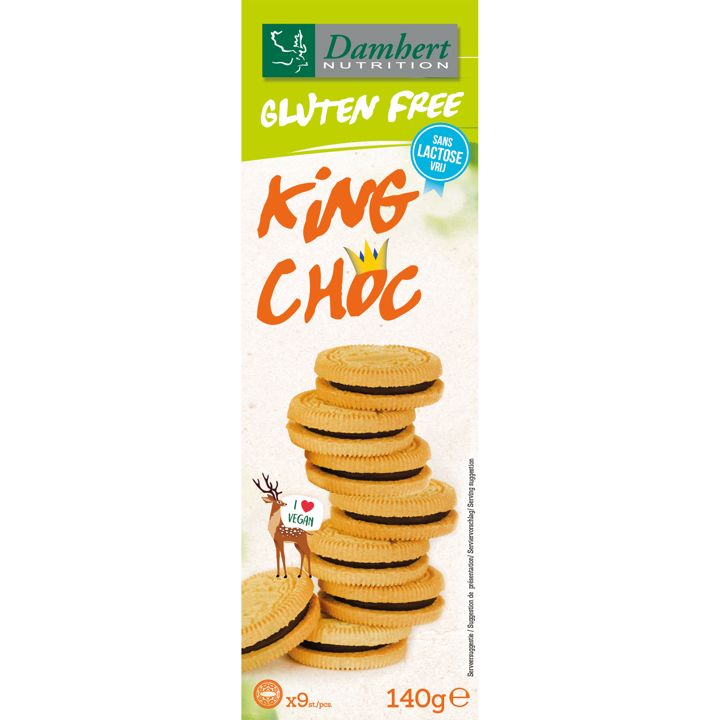 Damhert King chocolade koekjes lactose vrij