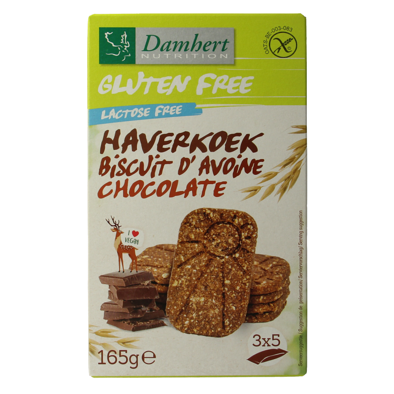 Damhert Haverkoekjes chocolade glutenvrij