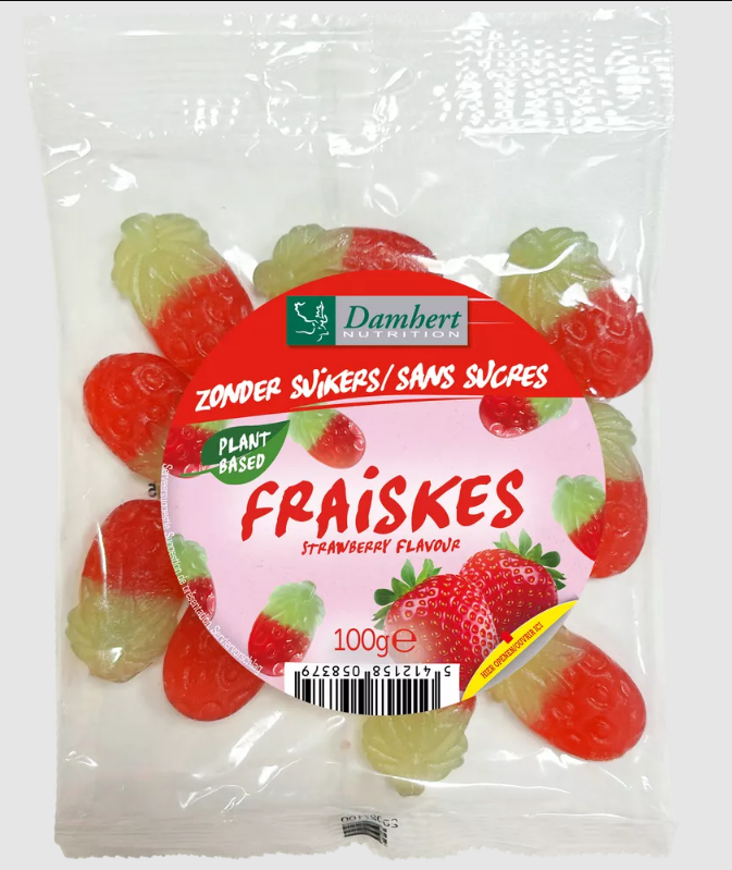 Damhert Fraiskes strawberry zonder suikers