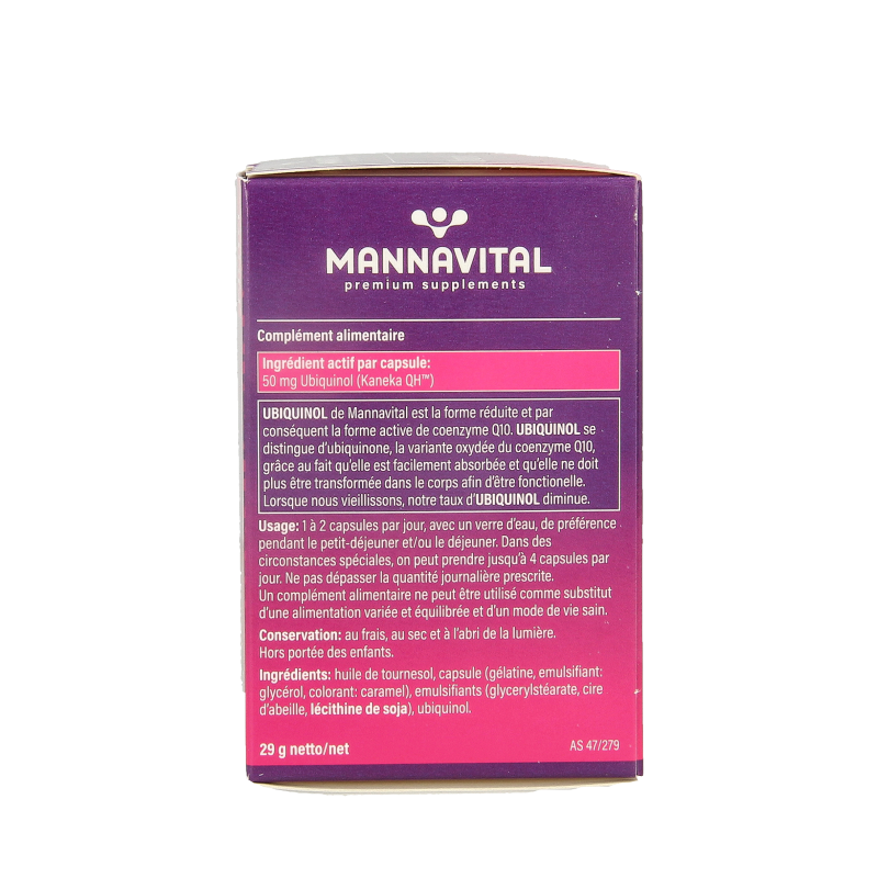Mannavital Ubiquinol co-enzym Q10 - Afbeelding 3