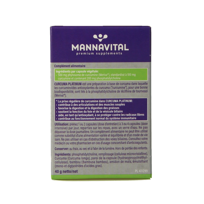 Mannavital Curcuma platinum - Afbeelding 3