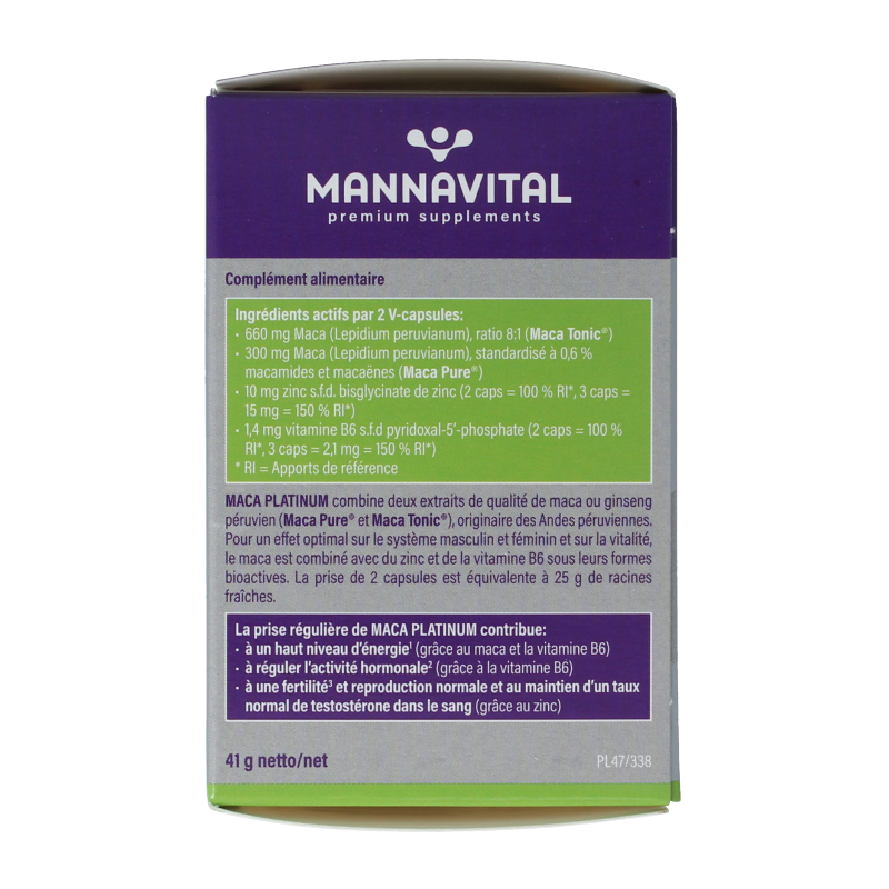 Mannavital Maca platinum - Afbeelding 3