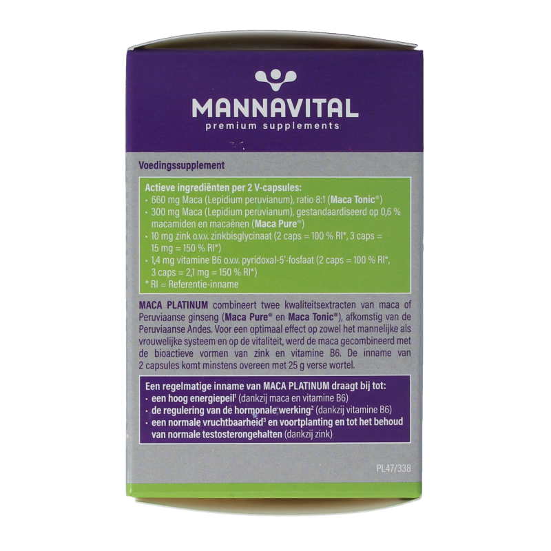 Mannavital Maca platinum - Afbeelding 5